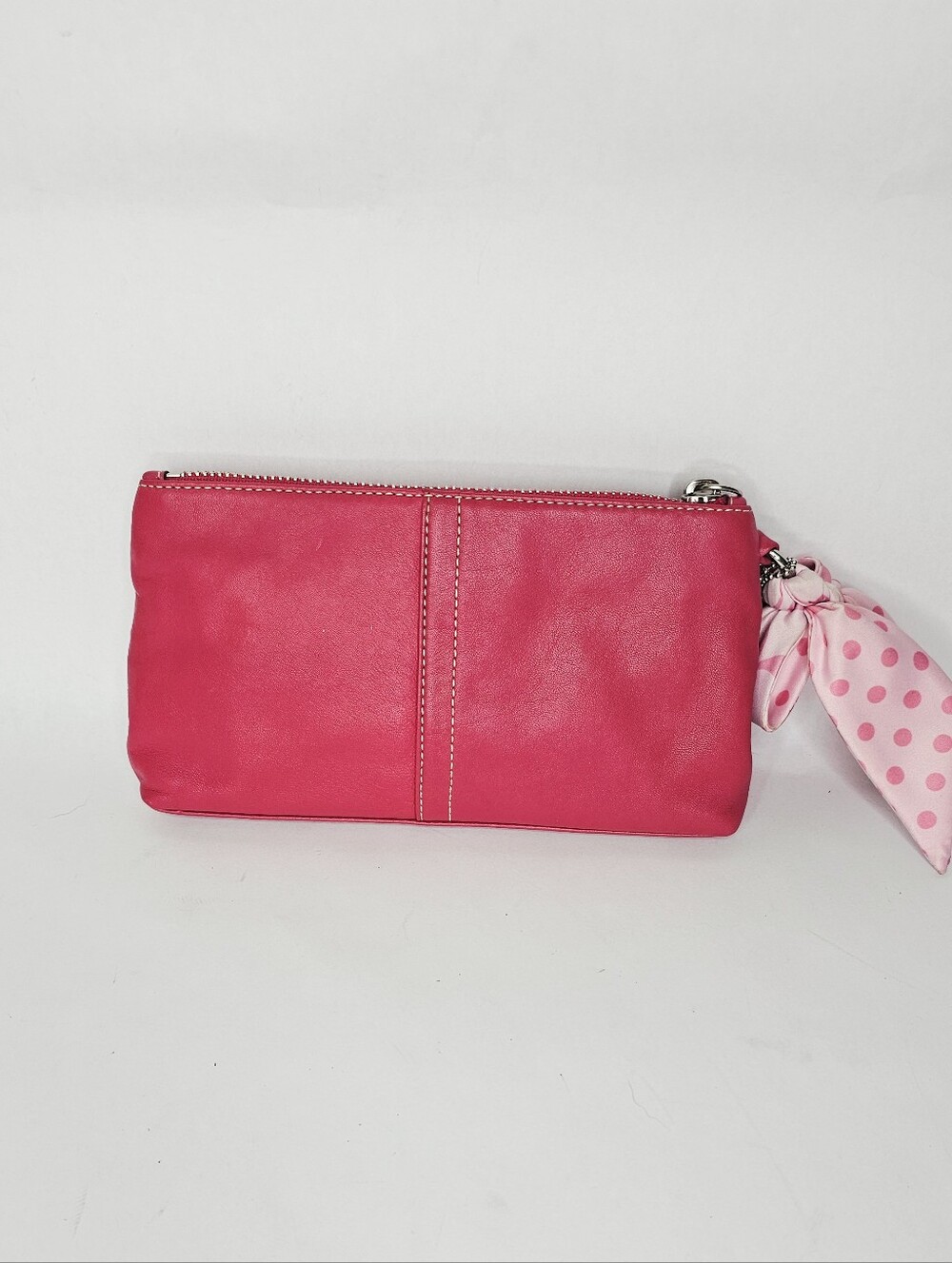 Coach Fuchsia Pink Leather Wristlet Clutch Wristlet - Picture 5 of 12